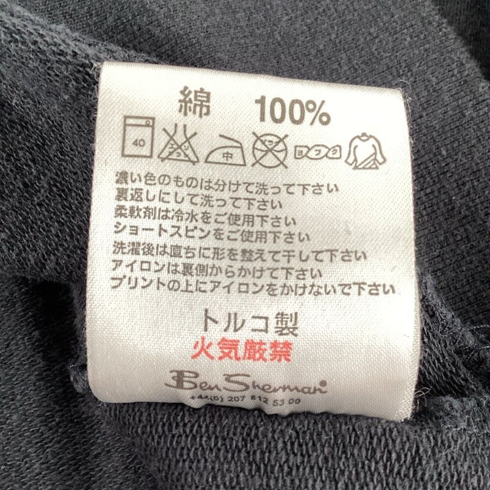 Ben Sherman Mens Pullover Fleece Sweatshirt Dark Blue Large Lg 100% Cotton - Picture 9 of 9